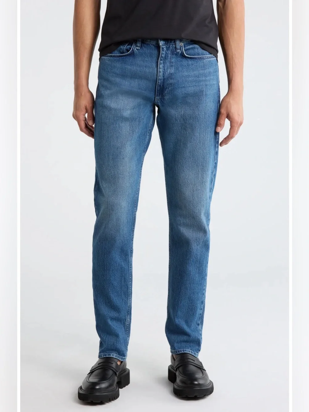 Men's Slim Straight Blue Jeans